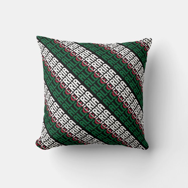 Nationella Flagga i Gorgous Algeriet Kudde (Framsida)