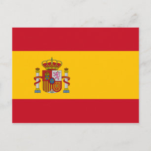 Nationella Flagga i Spanien Vykort
