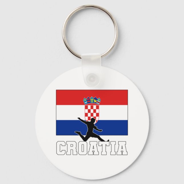 Nationella fotbollsförbundet i Kroatien Nyckelring (Framsida)