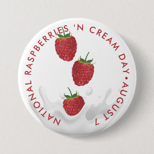 Nationella hallon "n Cream Day Button Knapp