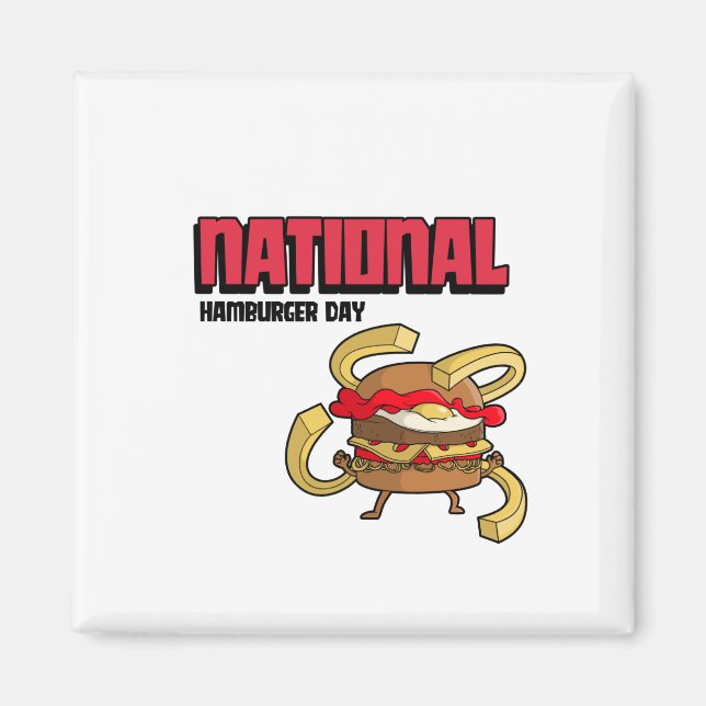 Nationella Hamburger-dagen Magnet (Framsidan)