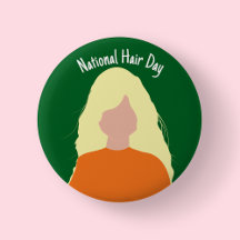 Nationella hårddagen - Blond märke/ knapp