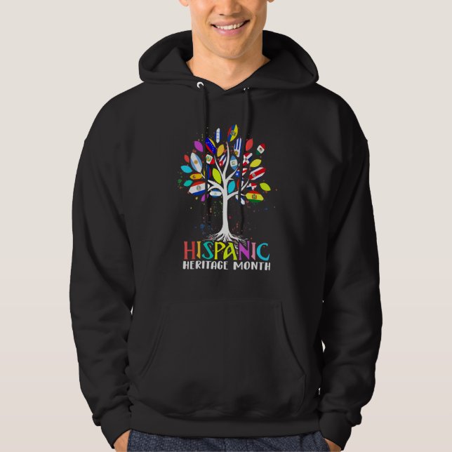 Nationella Hispanic Heritage Month Trädets rötter  Hoodie (Framsida)
