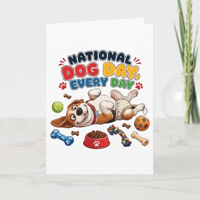 Nationella hunddagen varje dag kort (Framsida)