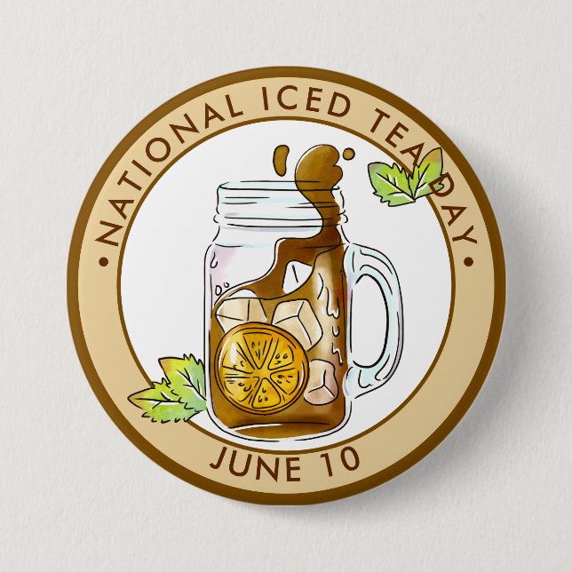 Nationella Iced Tea Day Knapp (Framsida)