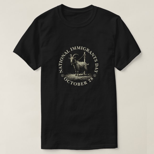 Nationella invandrarens dag, 28 oktober   t shirt (Design framsida)
