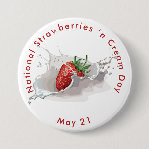 Nationella jordgubbar"n Cream Day Knapp