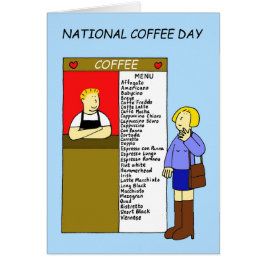 Nationella kaffedagen - 29 september hälsningskort