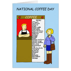 Nationella kaffedagen - 29 september hälsningskort