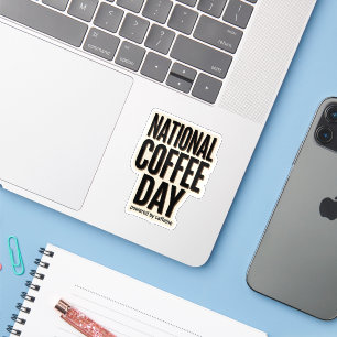 Nationella kaffedagen driven av Caffeine Vinyl  Klistermärken