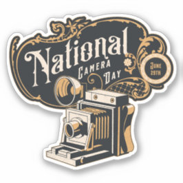 Nationella kameradagen, vintage kamera klistermärken