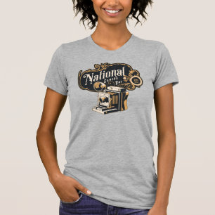 Nationella kameradagen, vintage kamera t shirt
