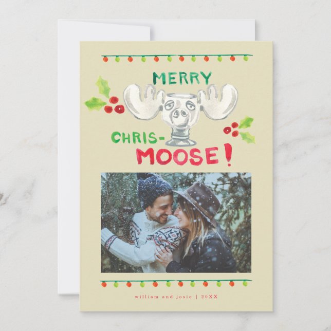 Nationella Lampoons Merry Chris-Moose - Foto Inbjudningar (Framsida)