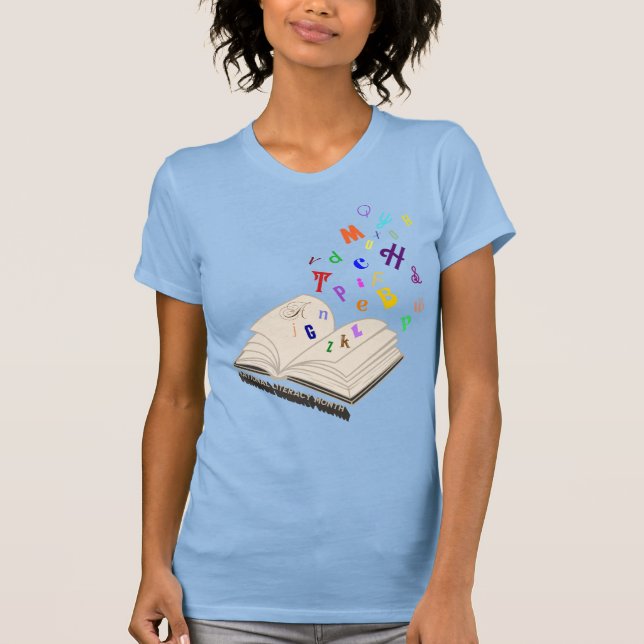 Nationella läskunnighetsmånaden t shirt (Framsida)