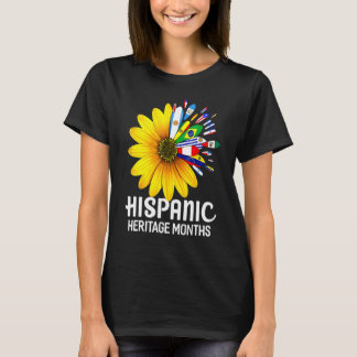 Nationella månaden för det hispanska arvet Sunflow T Shirt