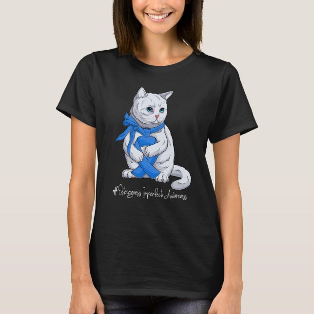 Nationella medvetenhetsmånaden för Osteogenesis Im T Shirt (Framsida)