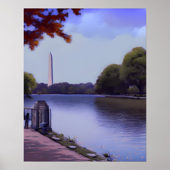 Nationella minnesmärket i Washington D.C. Poster (Framsidan)