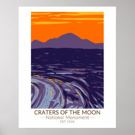 Nationella minnesmärket Idaho i Måne Poster
