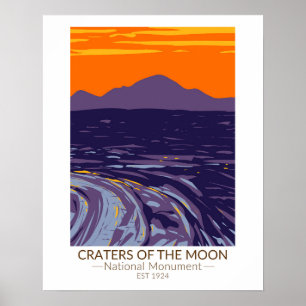 Nationella minnesmärket Idaho i Måne Poster