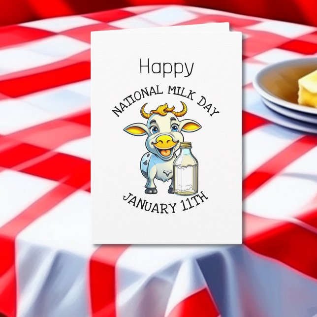 Nationella mjölkdagen 11 januari kort (Skapare uppladdad)