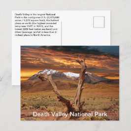 Nationella nationalparksfakta i Dödsdalen Vykort