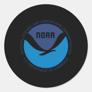 Nationella oceanens och atmosfärens administration runt klistermärke