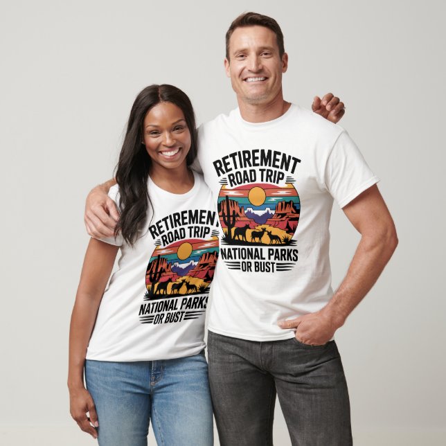 Nationella Parkers Pensionärs-Äventyrs-Roadtrip T Shirt (Unisex)