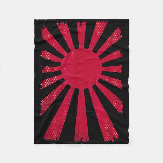 Nationella rötter Imperial Japan Män Kvinnor Solup Fleecefilt (Framsidan)