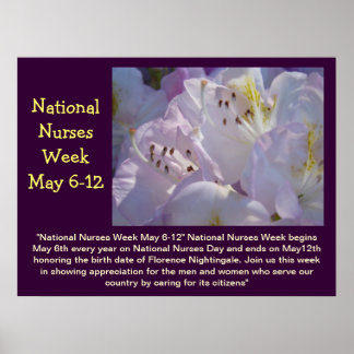 Nationella sjuksköterskors vecka 6-12 maj Blomster Poster