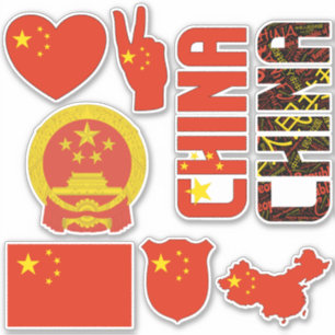 Nationella symboler för China av fantastisk Klistermärken