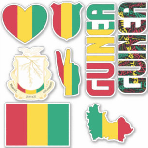 Nationella symboler för fantastisk Guinea-Shapes Klistermärken