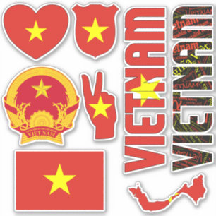 Nationella symboler för fantastisk Vietnam Klistermärken
