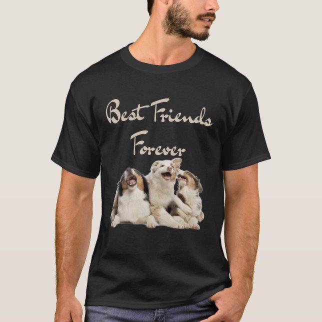 Nationella Vänskapens bästa vänner i Hundar T Shirt (Framsida)