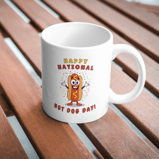 Nationella varmkorvsdagens kaffemugg vit