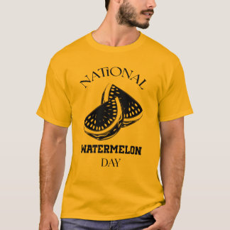 Nationella vattenmelon dagen skylt t shirt
