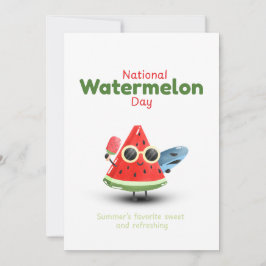 Nationella vattenmelon dagen Söt sommar konst Inbjudningar