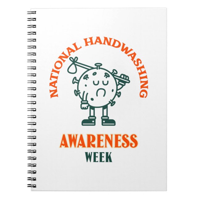 Nationella veckan för handtvättsmedvetenhet anteckningsbok (Framsidan)