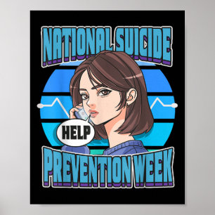 Nationella veckan för suicidprevention Stöd mental Poster
