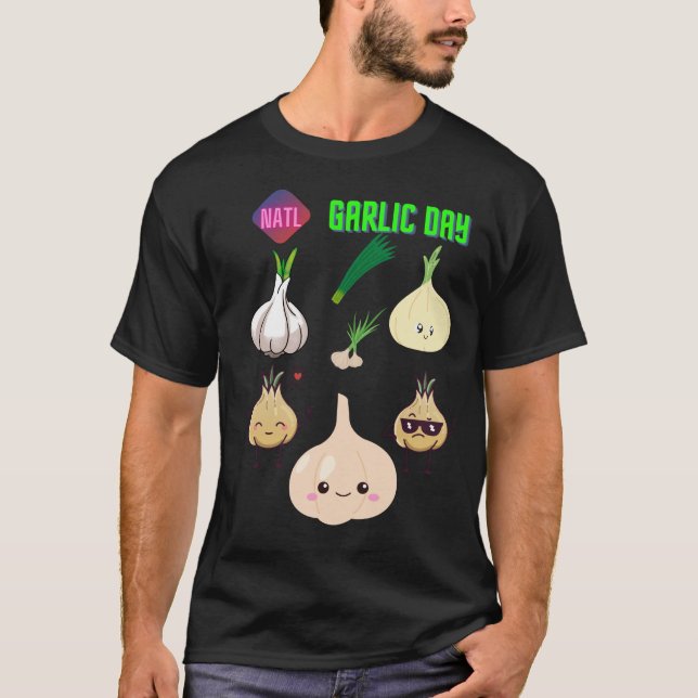 Nationella vitlöksdagsfirande t shirt (Framsida)