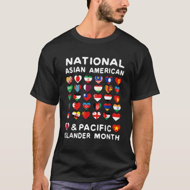 Nationellt asiatiskt amerikanskt och Stillahavsöar T Shirt (Framsida)