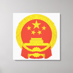 Nationellt emblem för folkrepubliken China Canvastryck