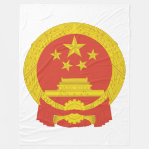 Nationellt emblem för folkrepubliken China Fleecefilt