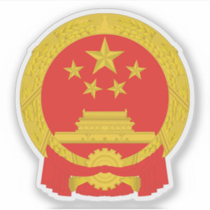 Nationellt emblem för folkrepubliken China Klistermärken