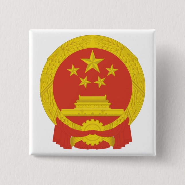 Nationellt emblem för folkrepubliken China Knapp (Framsida)