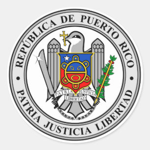 Nationellt emblem i Puerto Rico Runt Klistermärke