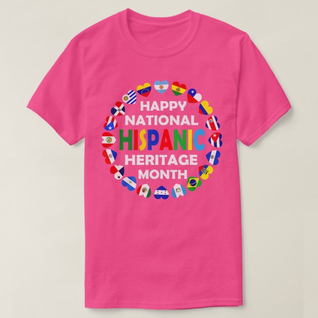 Nationellt historiskt kulturarv, månatligt latino, t shirt (Design framsida)