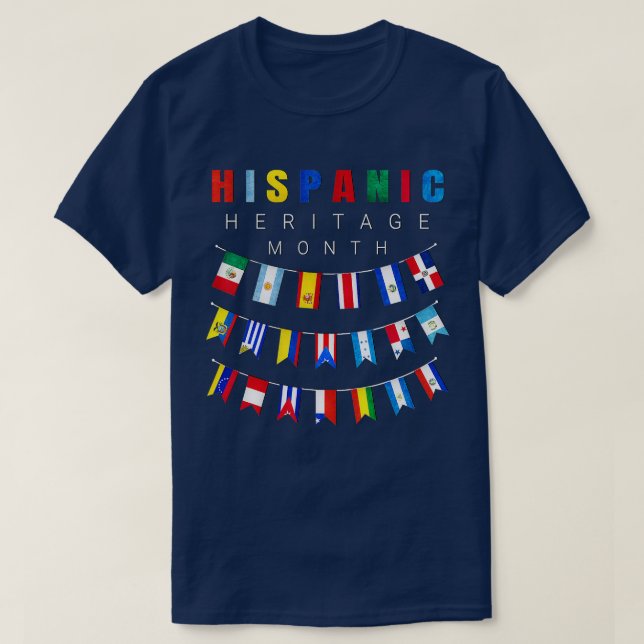 Nationellt historiskt kulturarv, månatligt latino, t shirt (Design framsida)