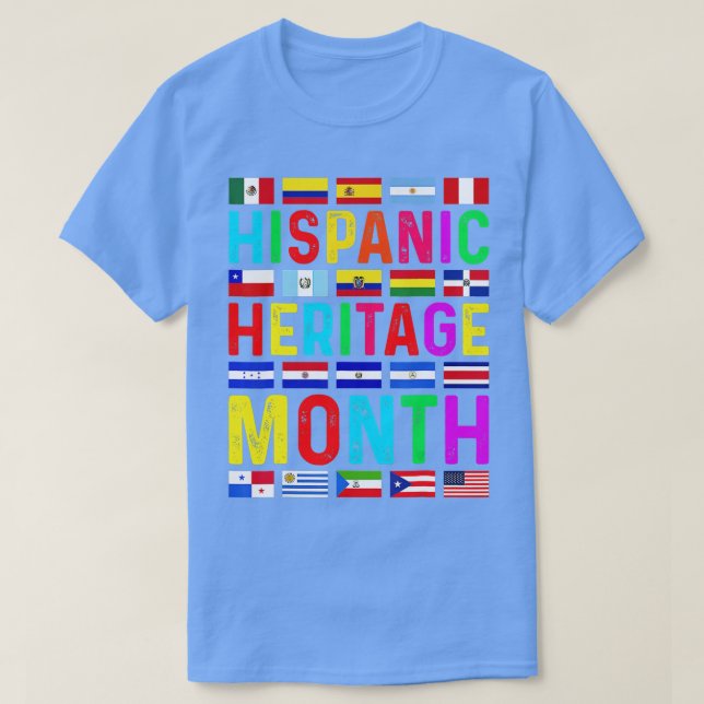 Nationellt historiskt kulturarv, månatligt latino, t shirt (Design framsida)