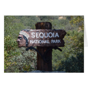 Nationellt historiskt SEquoia-parkens signeringsko Hälsningskort