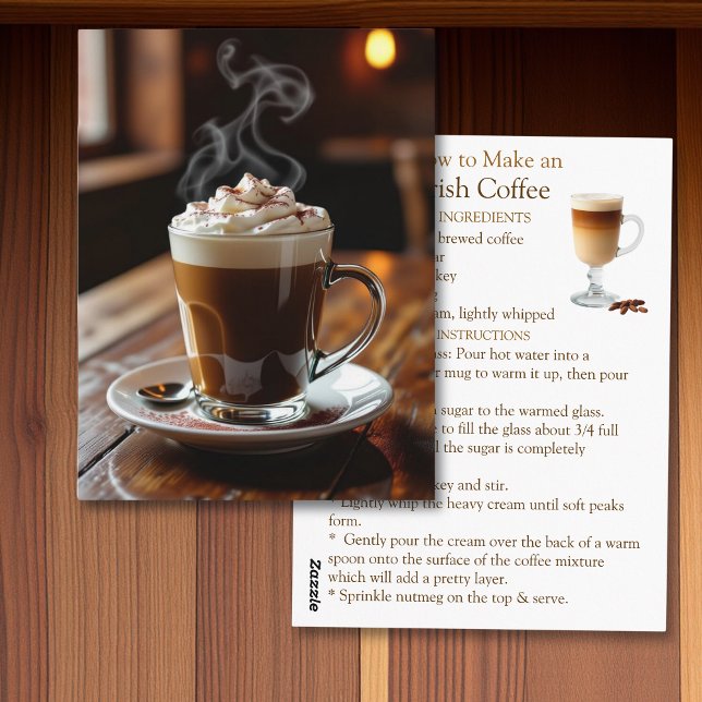 Nationellt irländskt kafferecept vykort (Skapare uppladdad)